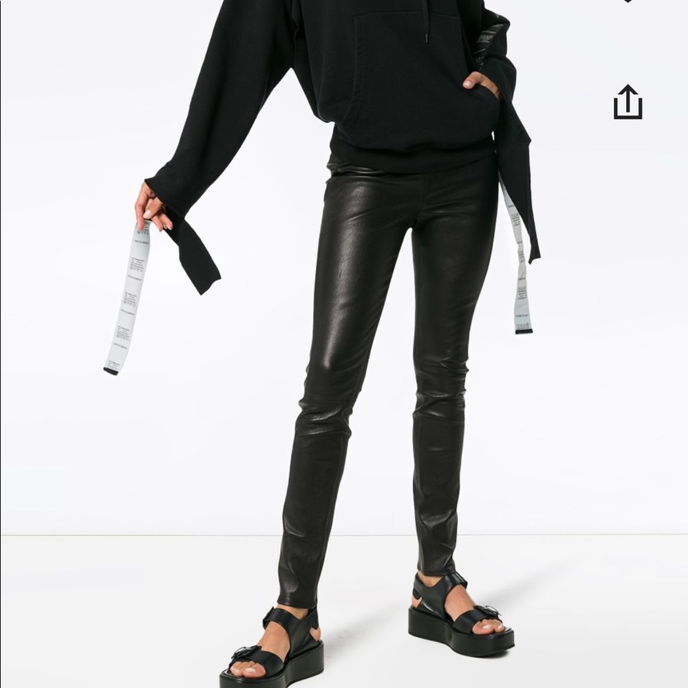 Helmut Lang stretch leather leggings
